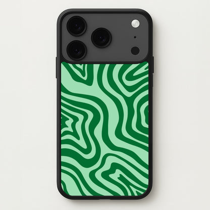 Green Abstract Halloween Phone Case for iPhone 17 Pro Max