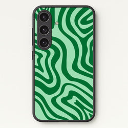 Green Abstract Halloween  - Halloween Phone Case for Galaxy S25