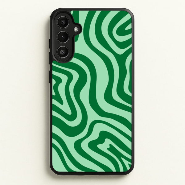 Green Abstract Halloween  - Halloween Phone Case for Galaxy A36
