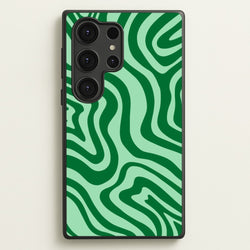 Green Abstract Halloween  - Halloween Phone Case for Galaxy S25 Ultra
