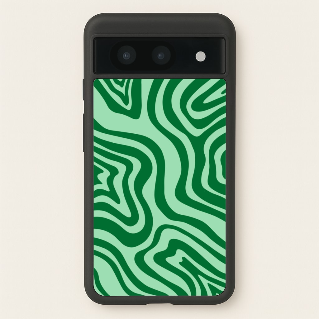 Green Abstract Halloween  - Halloween Phone Case for Google Pixel 8a