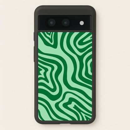 Green Abstract Halloween  - Halloween Phone Case for Google Pixel 8a