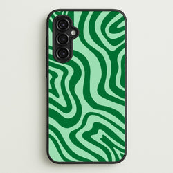 Green Abstract Halloween  - Halloween Phone Case for Galaxy A14