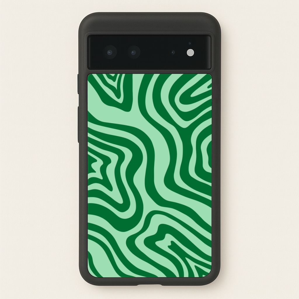 Green Abstract Halloween  - Halloween Phone Case for Google Pixel 6