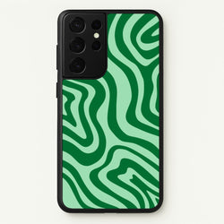 Green Abstract Halloween  - Halloween Phone Case for Galaxy S21 Ultra