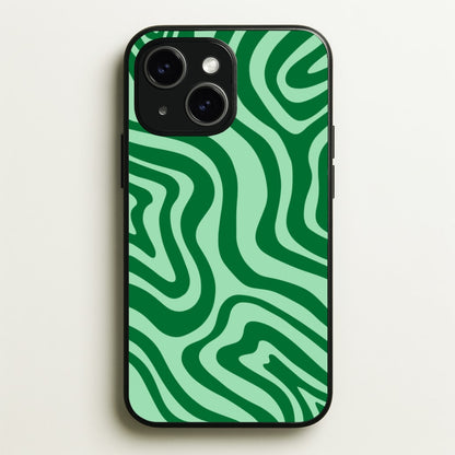 Green Abstract Halloween  - Halloween Phone Case for iPhone 15 Plus