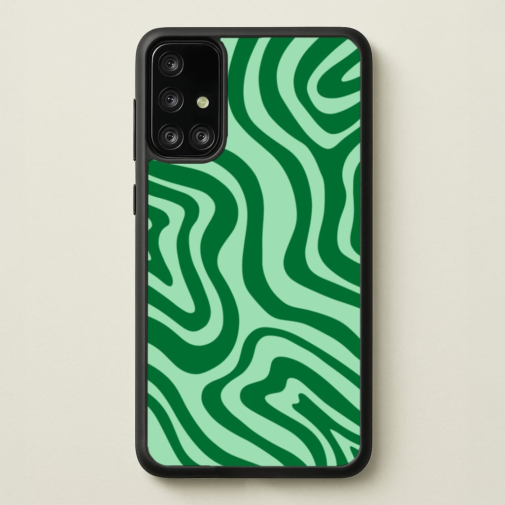 Green Abstract Halloween  - Halloween Phone Case for Galaxy A71
