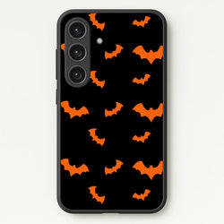 Orange Bat  - Halloween Phone Case for Galaxy S25 Plus