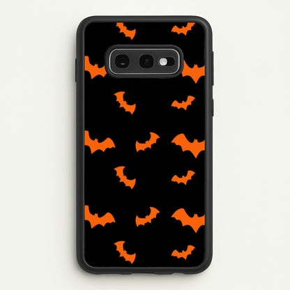 Orange Bat  - Halloween Phone Case for Galaxy S10e