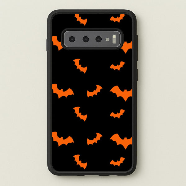 Orange Bat  - Halloween Phone Case for Galaxy S10