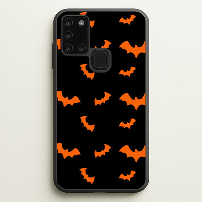 Orange Bat  - Halloween Phone Case for Galaxy A21s