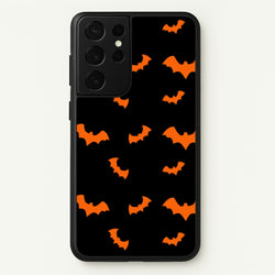 Orange Bat  - Halloween Phone Case for Galaxy S21 Ultra