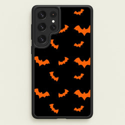 Orange Bat  - Halloween Phone Case for Galaxy S22 Ultra