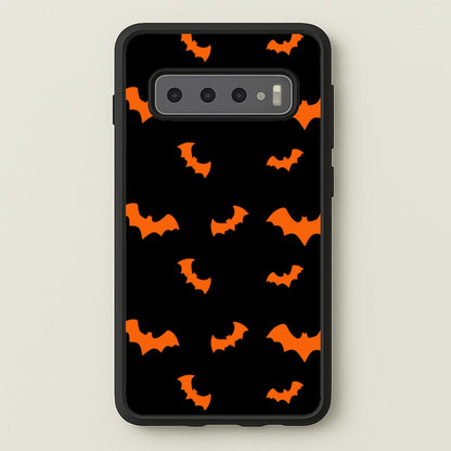 Orange Bat  - Halloween Phone Case for Galaxy S10 Plus