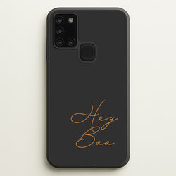 Hey Boo - Halloween  - Halloween Phone Case for Galaxy A21s