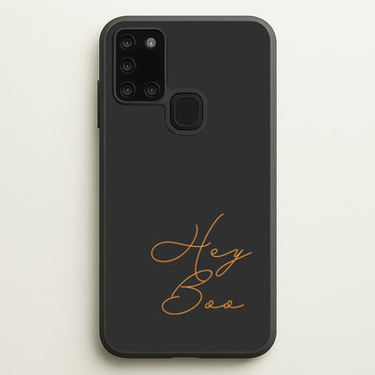 Hey Boo - Halloween  - Halloween Phone Case for Galaxy A21s
