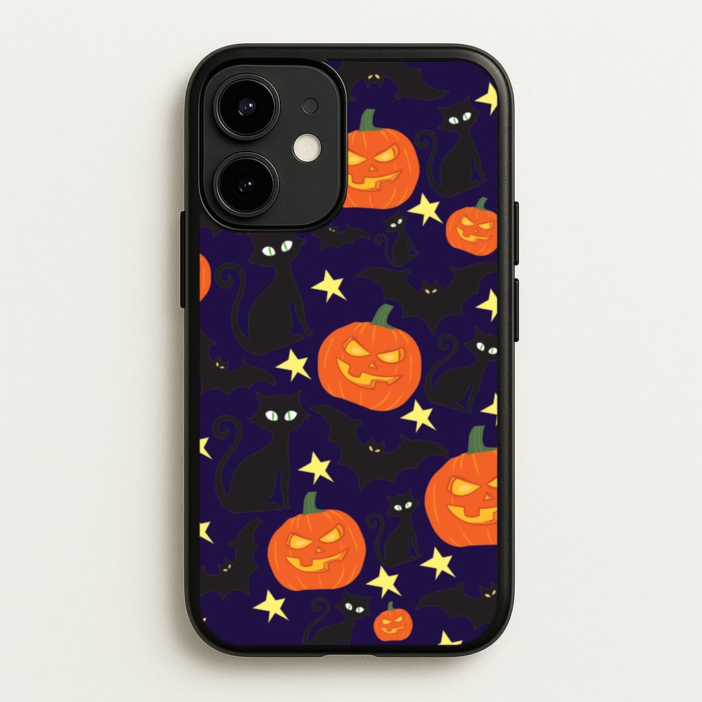 Pumpkin And Cats - Halloween  - Halloween Phone Case for iPhone 12 Mini