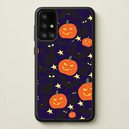 Pumpkin And Cats - Halloween  - Halloween Phone Case for Galaxy A71