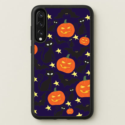 Pumpkin And Cats - Halloween  - Halloween Phone Case for Huawei P20 Pro