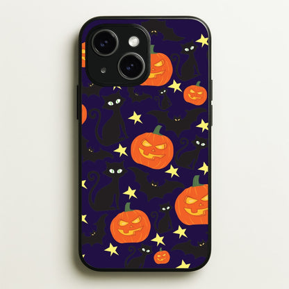 Pumpkin And Cats - Halloween  - Halloween Phone Case for iPhone 14