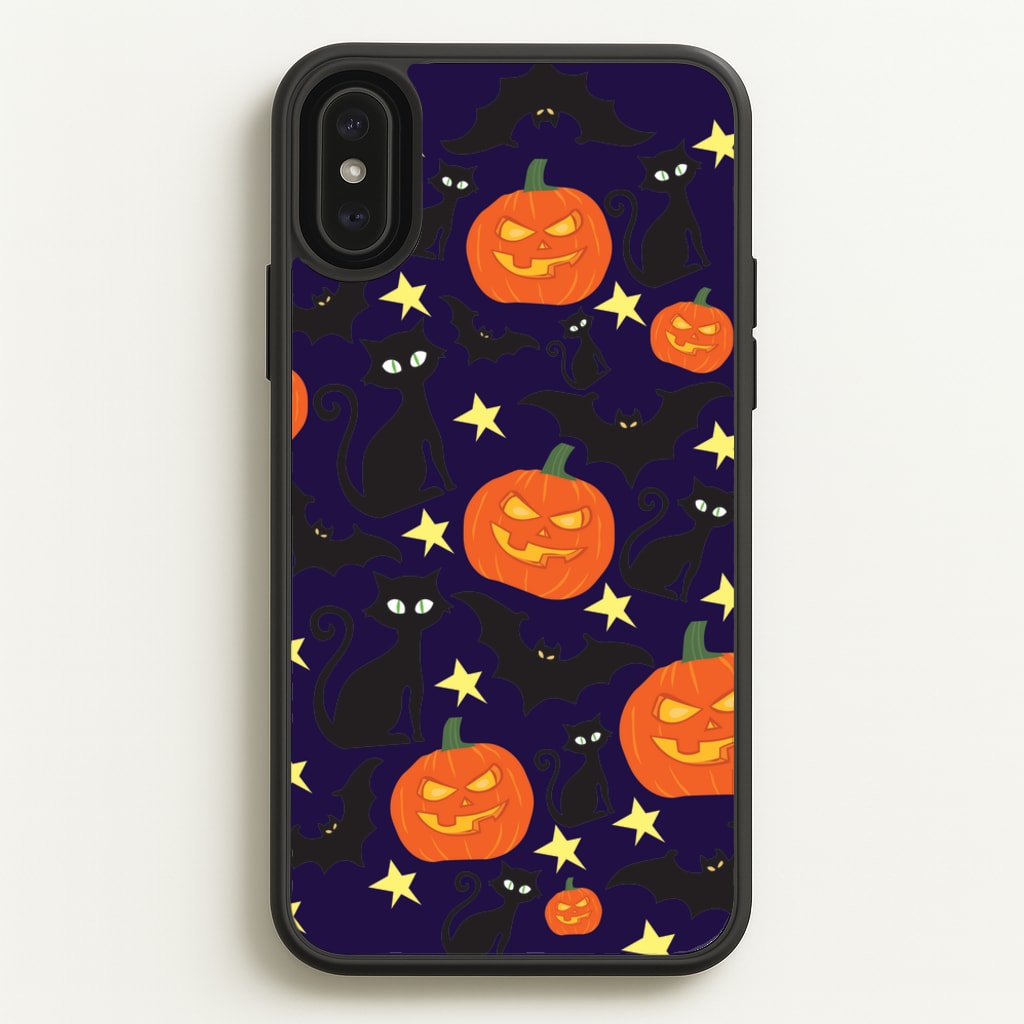 Pumpkin And Cats - Halloween  - Halloween Phone Case for iPhone XS Max