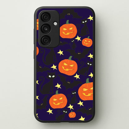 Pumpkin And Cats - Halloween  - Halloween Phone Case for Galaxy A15