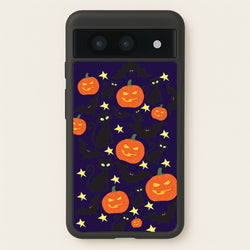 Pumpkin And Cats - Halloween  - Halloween Phone Case for Google Pixel 8a