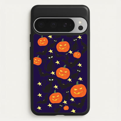 Pumpkin And Cats - Halloween  - Halloween Phone Case for Google Pixel 9 Pro XL