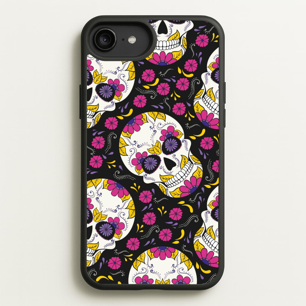 Calavera Pattern - Halloween  - Halloween Phone Case for iPhone 6 Plus / 7 Plus / 8 Plus