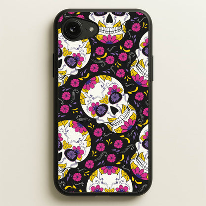 Calavera Pattern - Halloween  - Halloween Phone Case for iPhone 16e
