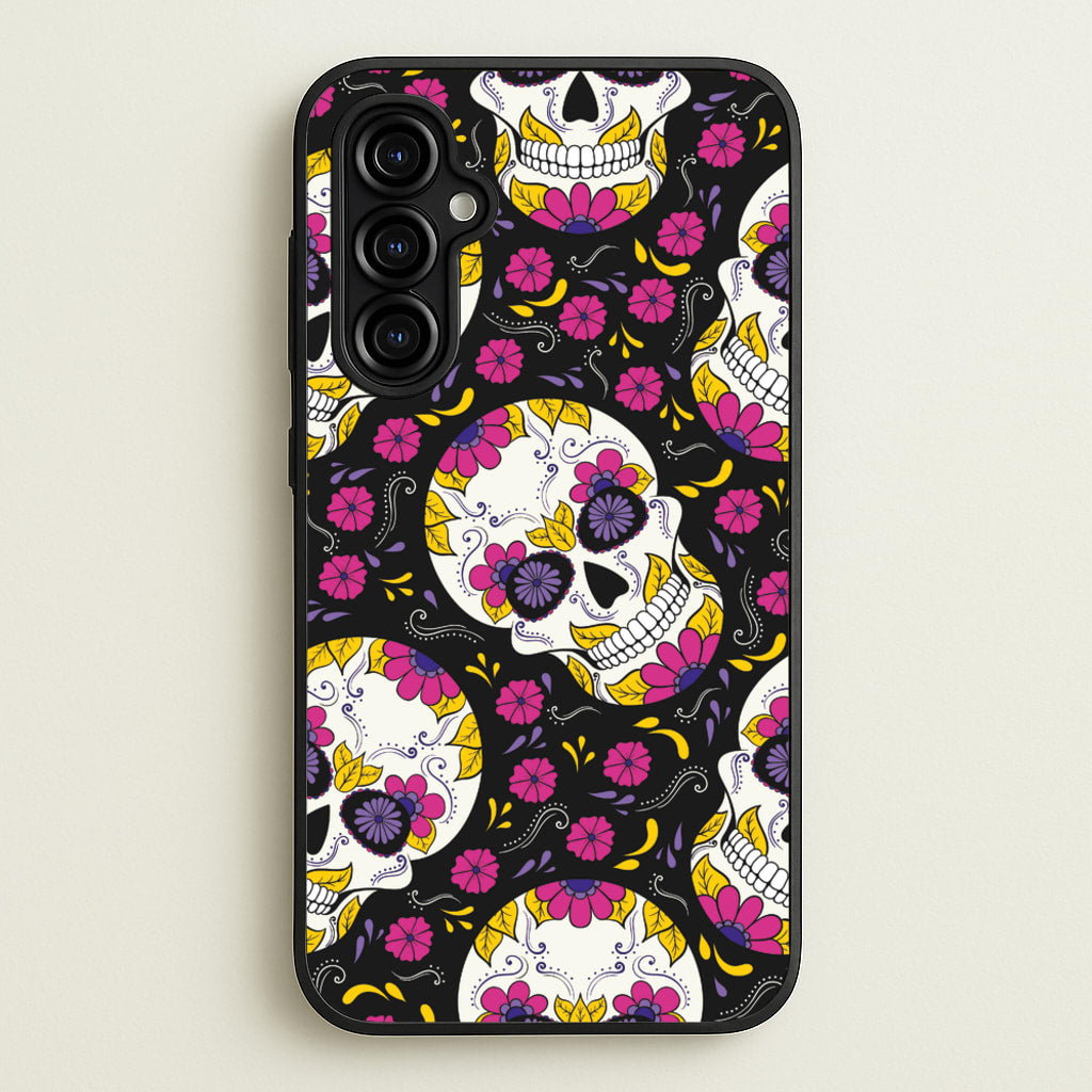 Calavera Pattern - Halloween  - Halloween Phone Case for Galaxy A54