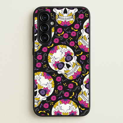 Calavera Pattern - Halloween  - Halloween Phone Case for Galaxy A54