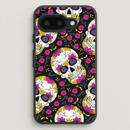Calavera Pattern - Halloween  - Halloween Phone Case for Google Pixel 9a