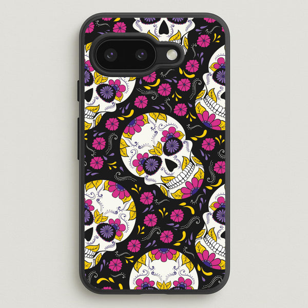 Calavera Pattern - Halloween  - Halloween Phone Case for Google Pixel 9a