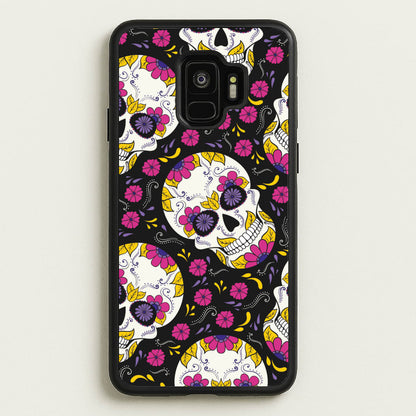 Calavera Pattern - Halloween  - Halloween Phone Case for Galaxy S9