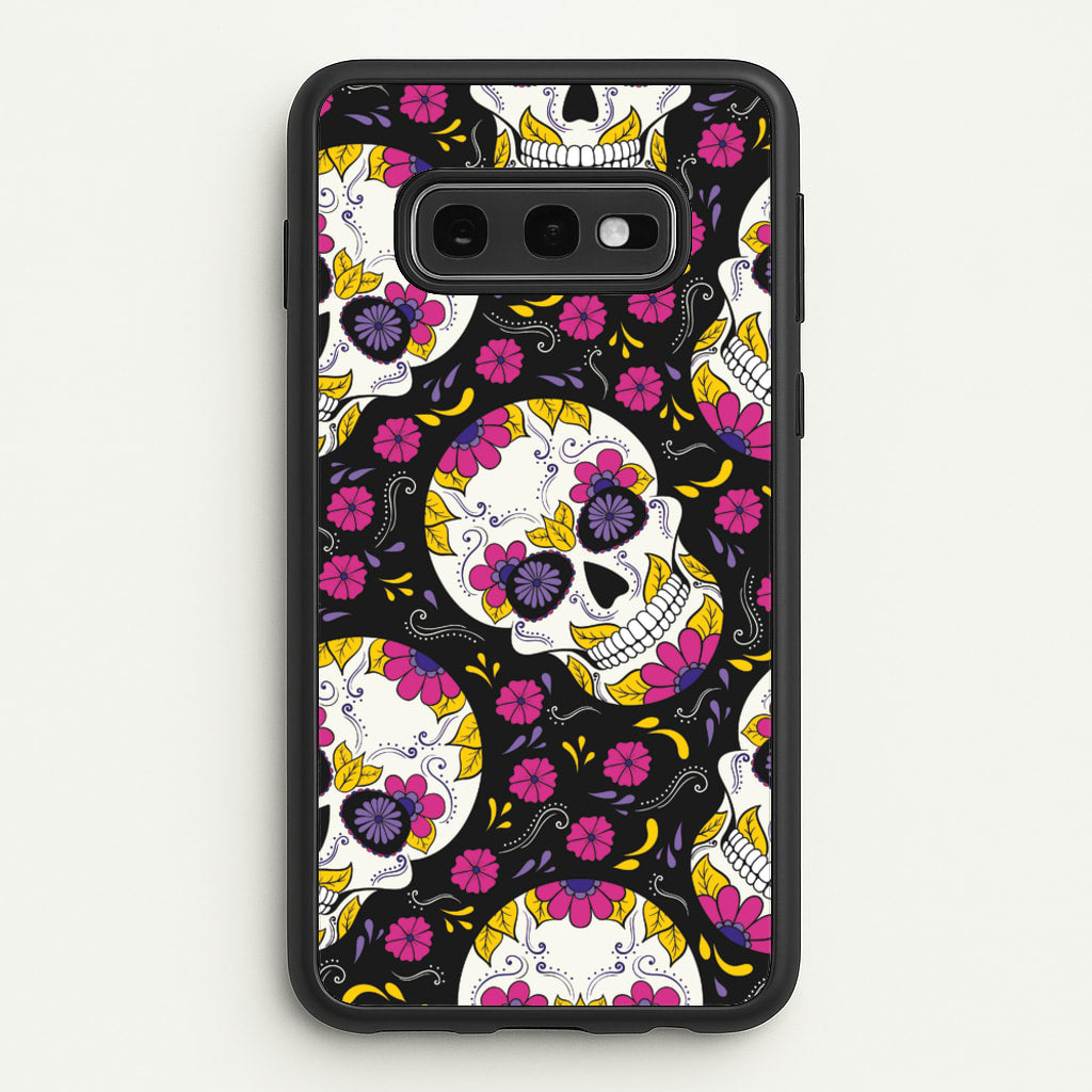 Calavera Pattern - Halloween  - Halloween Phone Case for Galaxy S10e