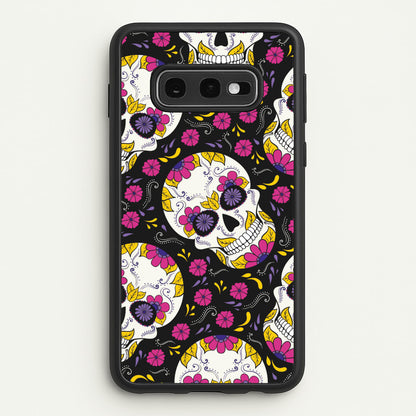Calavera Pattern - Halloween  - Halloween Phone Case for Galaxy S10e