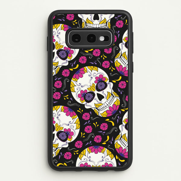 Calavera Pattern - Halloween  - Halloween Phone Case for Galaxy S10e