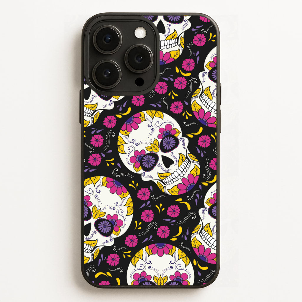 Calavera Pattern - Halloween  - Halloween Phone Case for iPhone 12 Pro Max