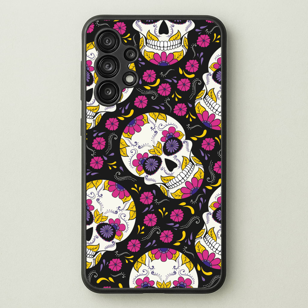 Calavera Pattern - Halloween  - Halloween Phone Case for Galaxy A13