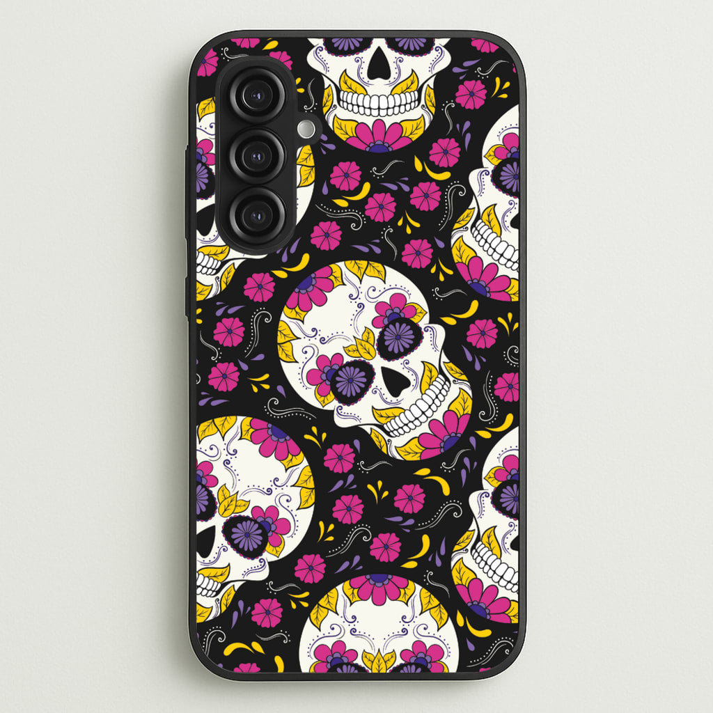 Calavera Pattern - Halloween  - Halloween Phone Case for Galaxy S23FE