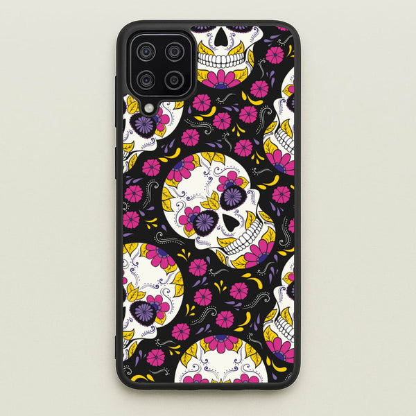Calavera Pattern - Halloween  - Halloween Phone Case for Galaxy A12