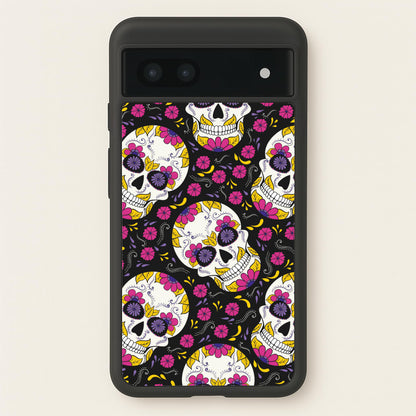 Calavera Pattern - Halloween  - Halloween Phone Case for Google Pixel 7a