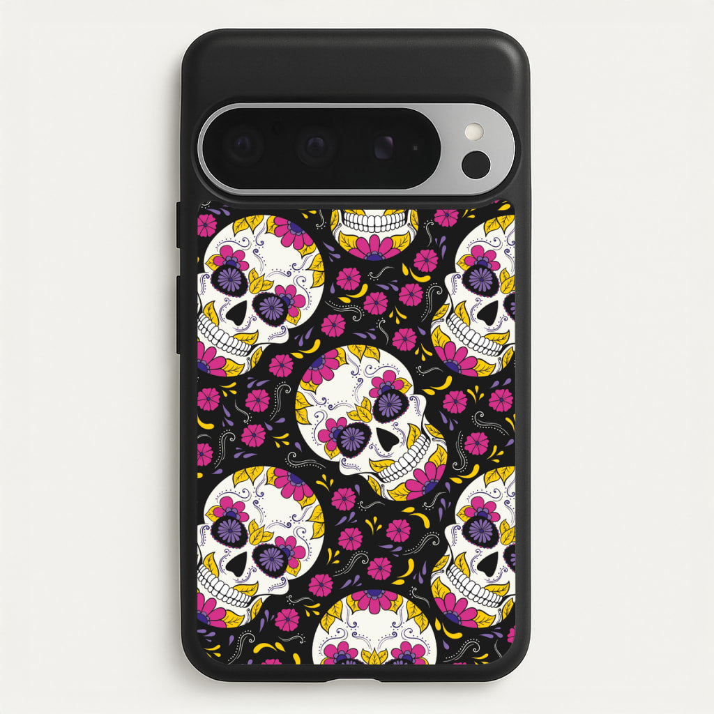 Calavera Pattern - Halloween  - Halloween Phone Case for Google Pixel 9 Pro XL