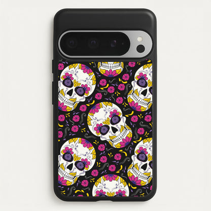 Calavera Pattern - Halloween  - Halloween Phone Case for Google Pixel 9 Pro XL
