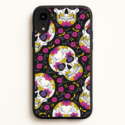 Calavera Pattern - Halloween  - Halloween Phone Case for iPhone XR