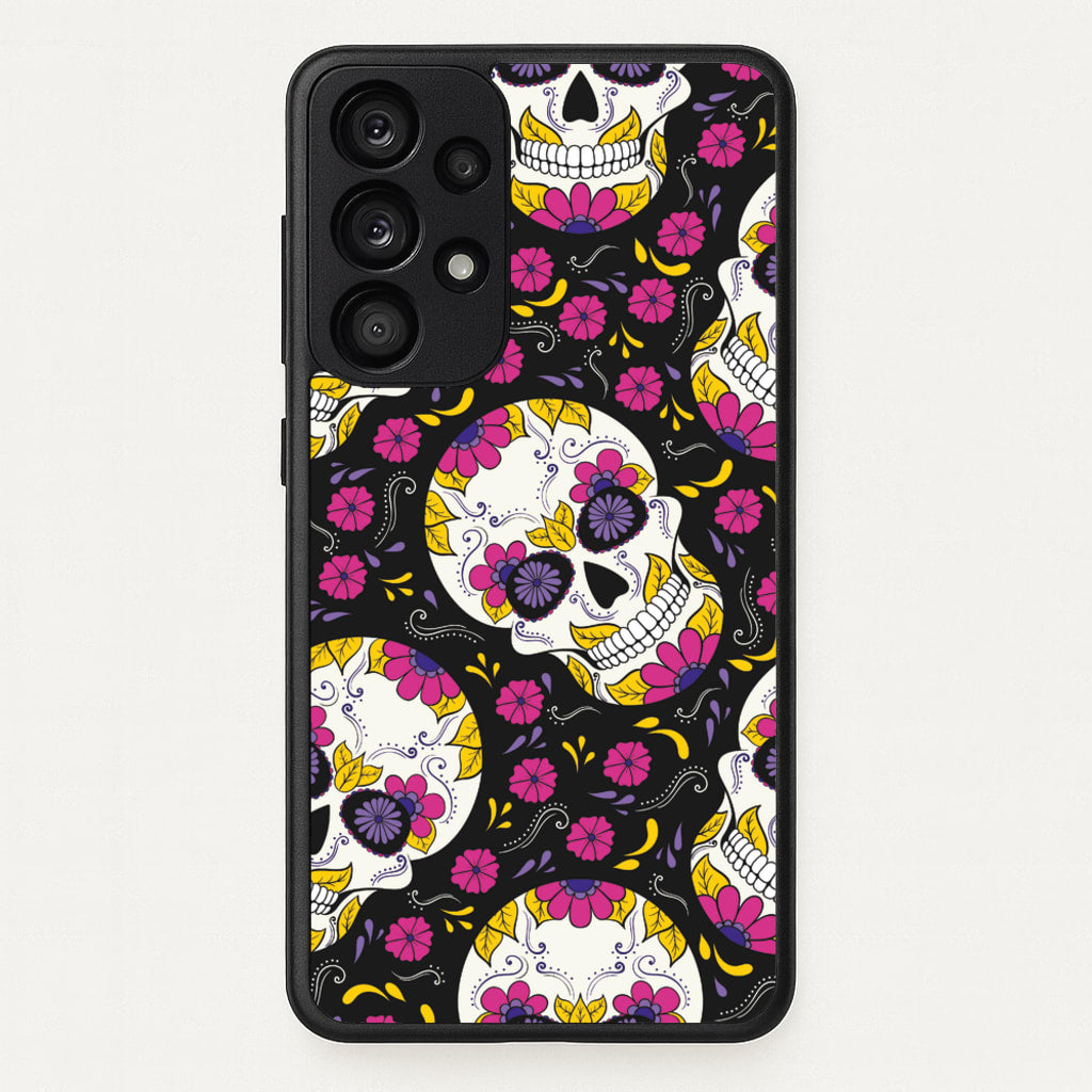 Calavera Pattern - Halloween  - Halloween Phone Case for Galaxy A53