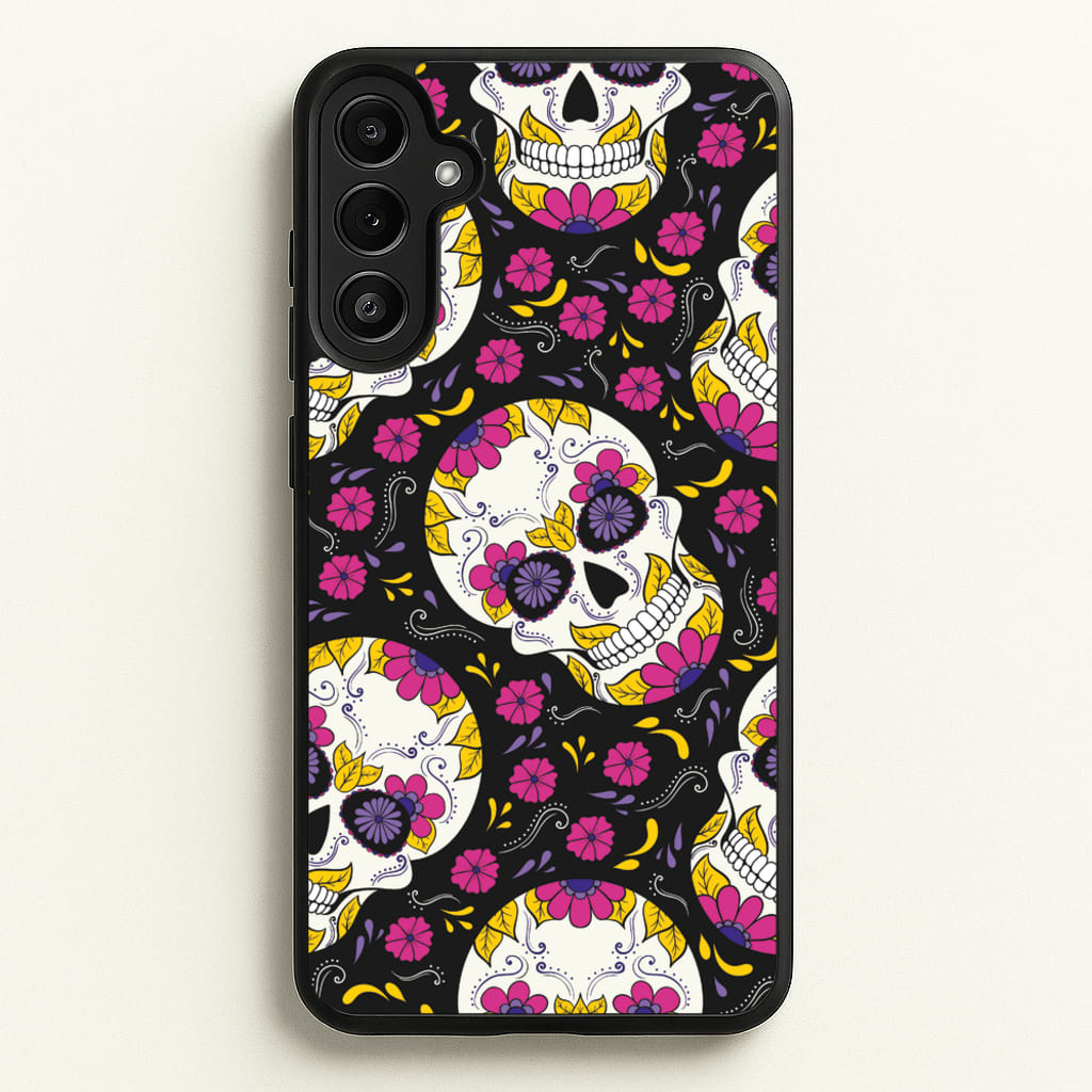 Calavera Pattern - Halloween  - Halloween Phone Case for Galaxy A36
