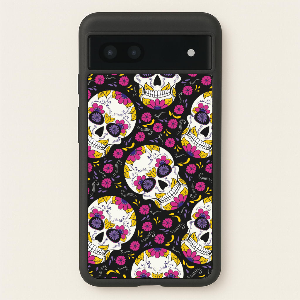 Calavera Pattern - Halloween  - Halloween Phone Case for Google Pixel 6a
