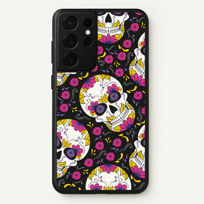 Calavera Pattern - Halloween  - Halloween Phone Case for Galaxy S21 Ultra